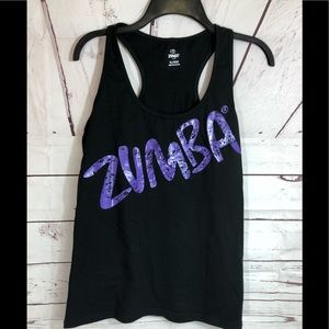 NWT Zumba Wear Black XL Racerback Top